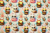 Baumwolljersey Digital Cute Bee´s - Muster 1
